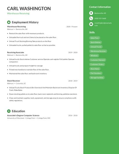Resume example 5
