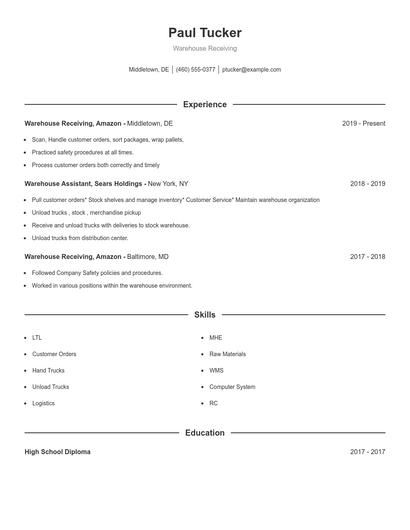 Resume example 1