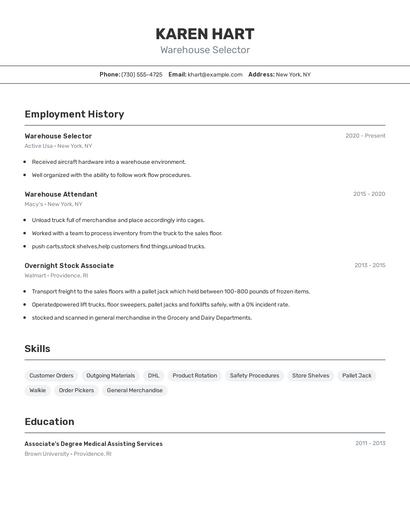 Resume example 2