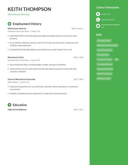 Resume example 5