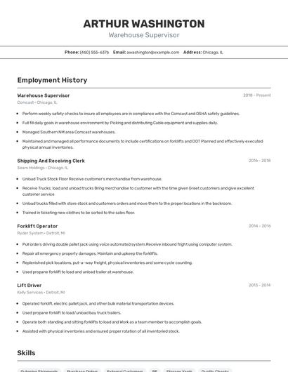 Resume example 2