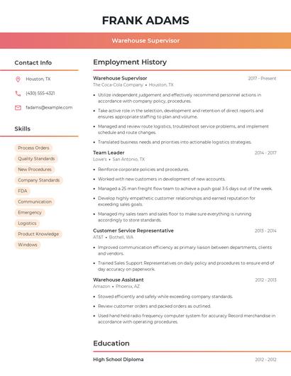 Resume example 3