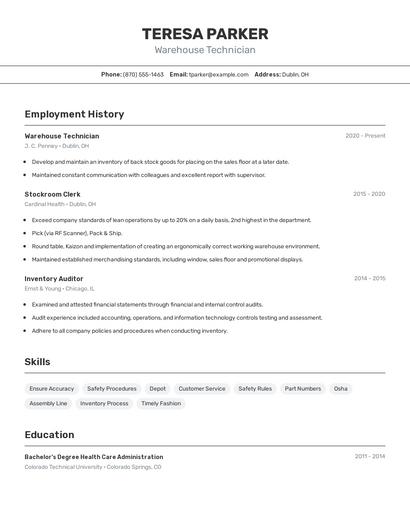 Resume example 2