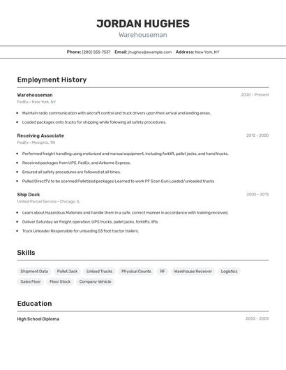 Resume example 2