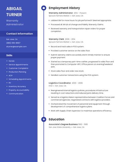 Resume example 5