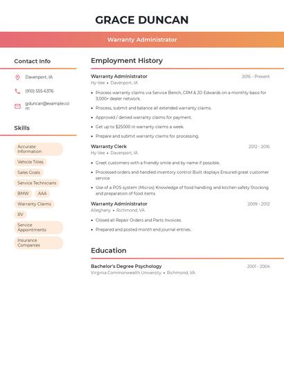 Resume example 3