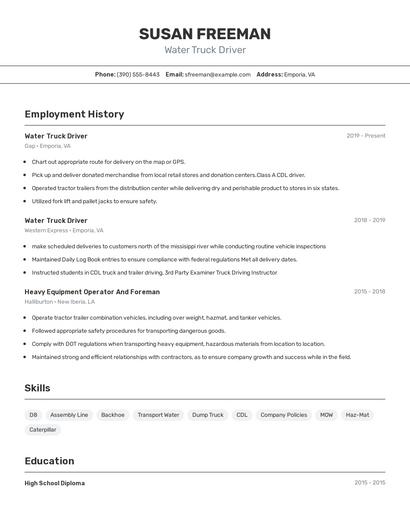 Resume example 2