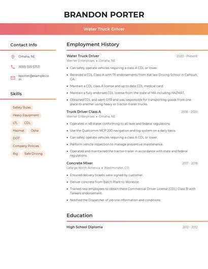 Resume example 3