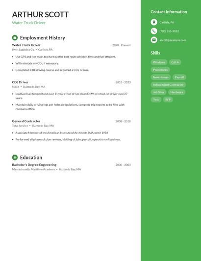 Resume example 4