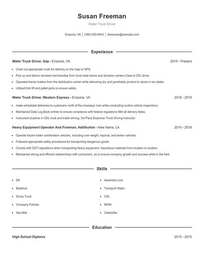 Resume example 1