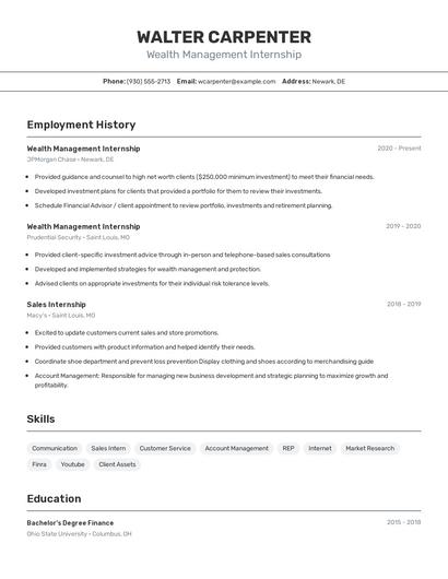 Resume example 2