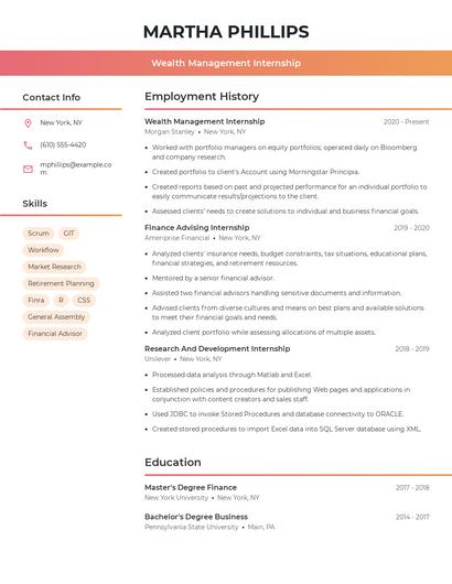 Resume example 3