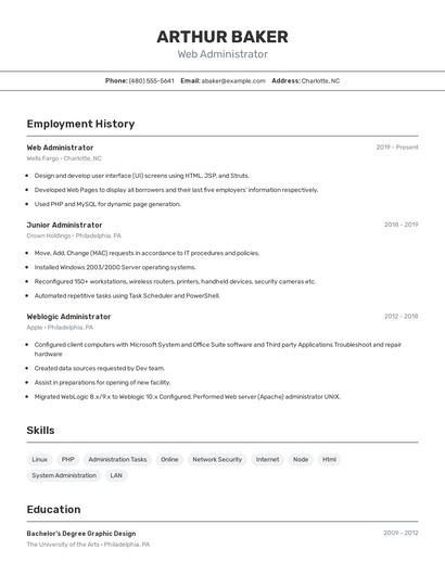 Resume example 2