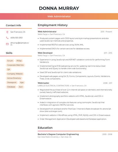 Resume example 3