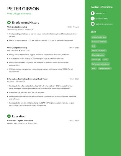 Resume example 5