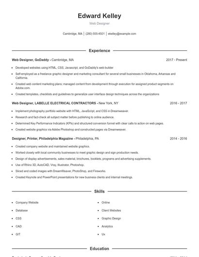 Resume example 1