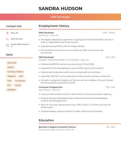 Resume example 3
