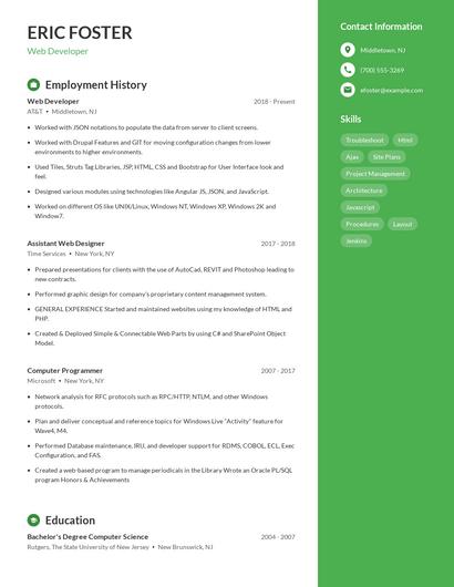 Resume example 4