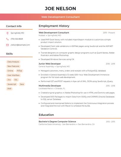 Resume example 3