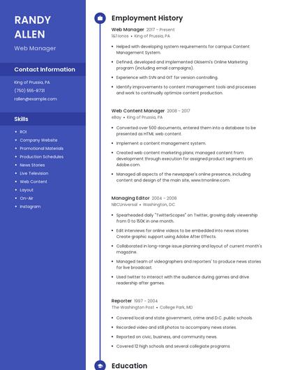 Resume example 4