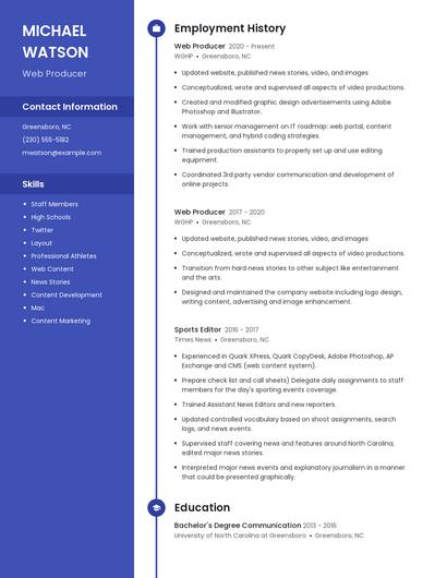 Resume example 5