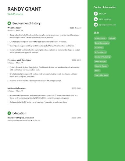 Resume example 4