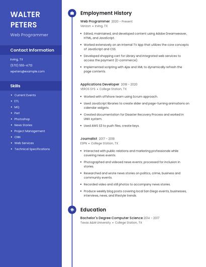 Resume example 4