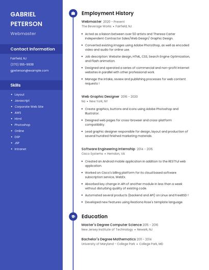 Resume example 5