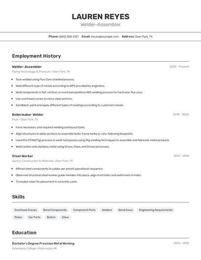 Resume example 2