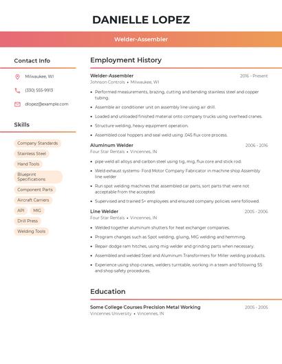 Resume example 3