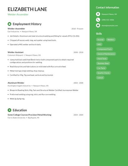 Resume example 4