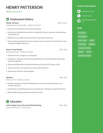 Resume example 5