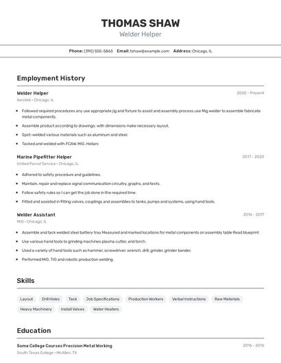 Resume example 2