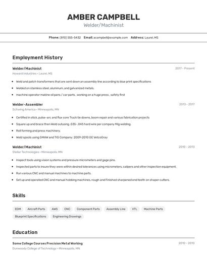 Resume example 2