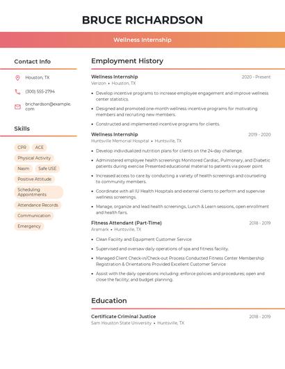 Resume example 3