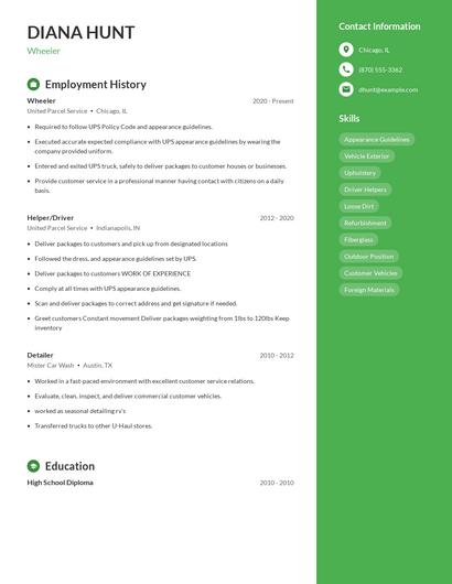 Wheeler Resume