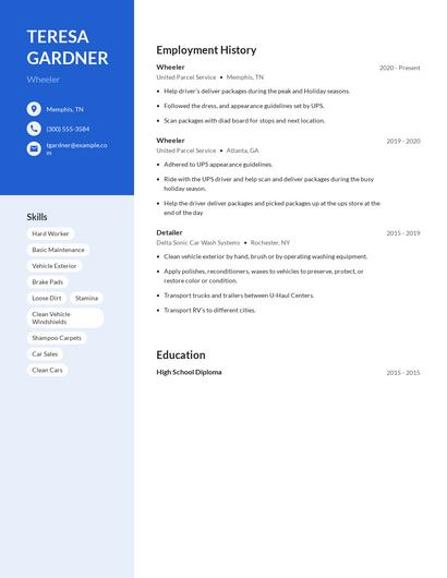 Wheeler Resume