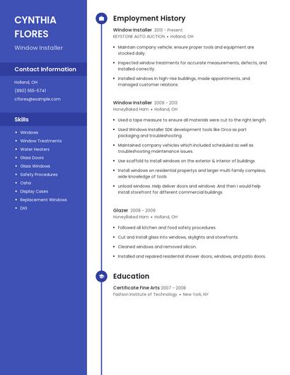 Resume example 5