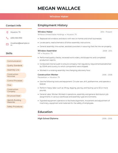 Window Maker Resume