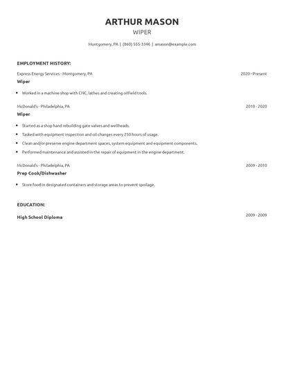Wiper Resume
