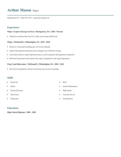 Wiper Resume