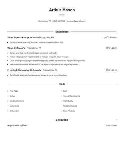 Wiper Resume