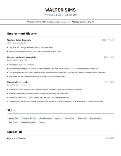 Resume example 2
