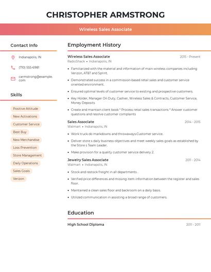 Resume example 3