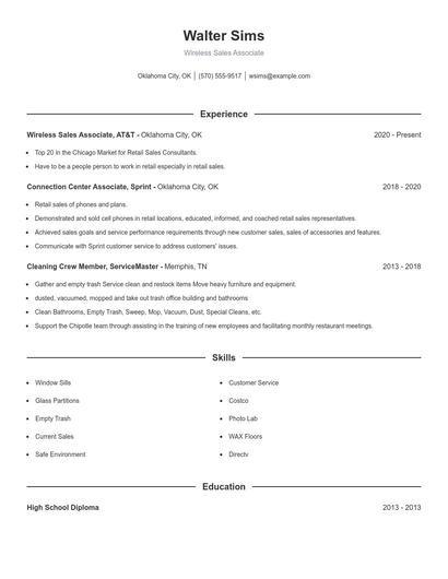Resume example 1