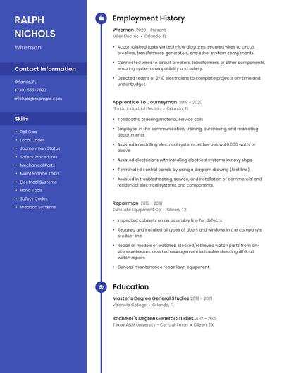 Resume example 5