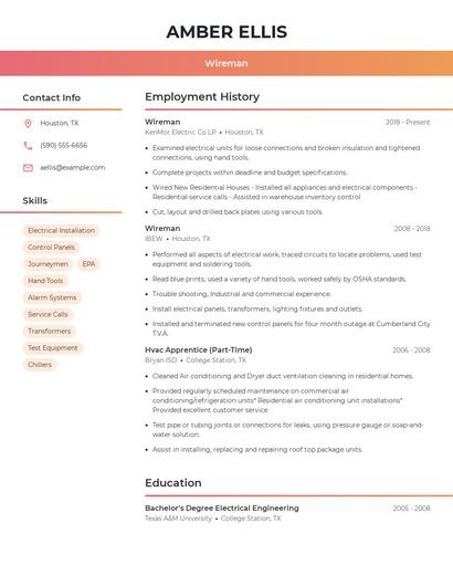 Resume example 3