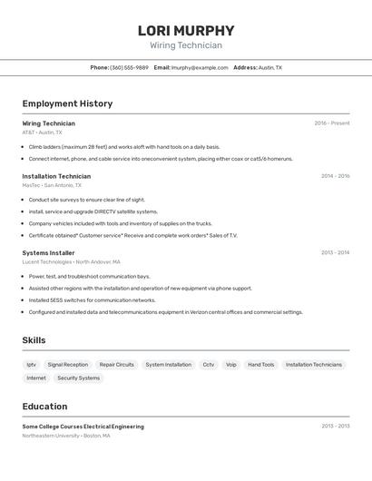 Resume example 2