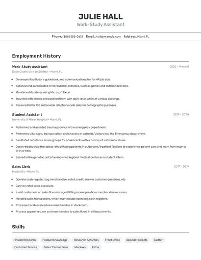 Resume example 2