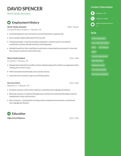 Resume example 5